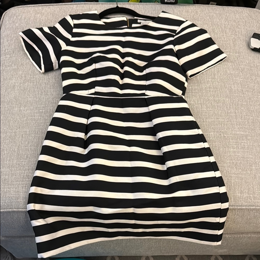 Black and White Striped Dress